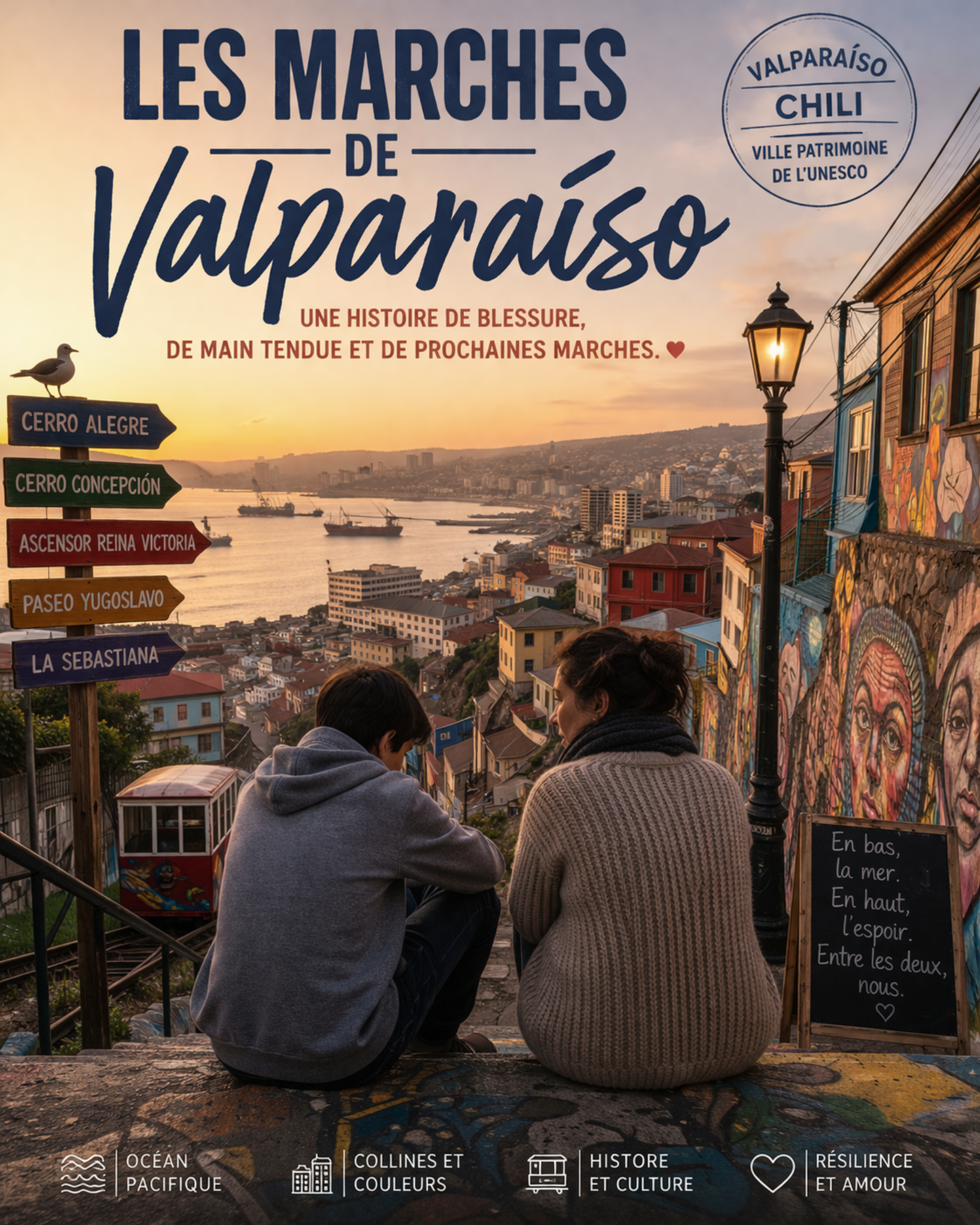 Image — Les marches de Valparaíso